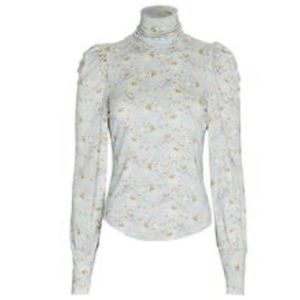 NWT LOVESHACKFANCY Vivian floral turtleneck XS $195